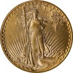 1908 Saint-Gaudens Double Eagle. No Motto. MS-61 (NGC).
