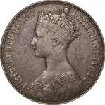 英国(GB), 1847, 銀(Ag), クラウン Crown, PCGS PR30, 普/美プルーフ, F/VFProof, ヴィクトリア女王像 ゴシックタイプ 1クラウン銀貨 1847年 KM74