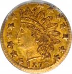 1873 Round 25 Cents. BG-872. Rarity-5. Indian Head. MS-62 (PCGS).