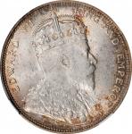 1904-B年海峡殖民地一圆银币。孟买铸币厂。STRAITS SETTLEMENTS. Dollar, 1904-B. Bombay Mint. Edward VII. NGC MS-63.