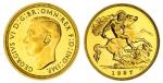 George VI (1936-1952), Proof Half-Sovereign, 1937, by Paget and Pistrucci, bare head left, rev. St G