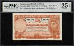 AUSTRALIA. Lot of (7). Commonwealth Bank of Australia. 10 Shillings & 1 Pound, ND (1939-42). P-25a, 