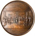 1776 (ca. 1860) Declaration of Independence with Signatures Medal. Electrotype. Copper. 90.8 mm. By 