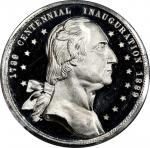 1889 Inaugural Centennial medal. Liberty Enlightening the World. Musante GW-1124, Douglas-37. White 