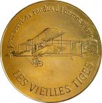 France. 1969 Les Vieilles Tiges Old Stems Gold Medal. Bronze. Awarded to Edwin Aldrin. Mint State.