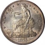 1876 Trade Dollar. Type I/II. MS-64+ (PCGS).
