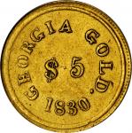1830年邓普顿里德5美元 PCGS Genuine