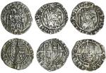 Henry VII (1485-1509), Pennies (3), York under Archbishop Rotherham, Sovereign type IIb, 0.80g, m.m.