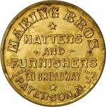 New Jersey, Paterson. Haring Brothers. Mirror. Bowers NJ-Unlisted (assigned NJ-670). Gilt brass. 38 