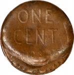 Undated Lincoln Cent. Wheat Ears Reverse. Obverse Brockage. AU-58 BN (NGC).