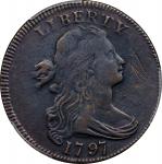 1797 Draped Bust Cent. Reverse of 1797, Stems to Wreath. VF Details--Tooled (PCGS).