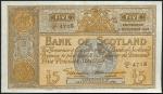Bank of Scotland, ｣5, 5 November 1946, serial number 13/C 4718, brown on pale orange underprint, arm