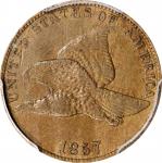 1857 Flying Eagle Cent. Type of 1857. Snow-8, FS-901. Reverse Die Clashed with Liberty Seated Quarte