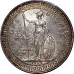 Great Britain, silver $1, 1908-B, trade dollar, good toning, PCGS MS62. #39423031