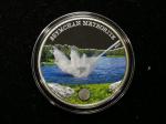 2012年 库克群岛 25克 俄国西伯利亚塞姆臣陨石镶嵌彩色银币 带证书 带原盒