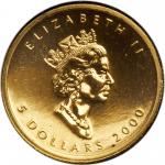 Canada. 5 Dollars, 2000. BU