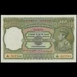 INDIA. Reserve Bank of India. 100 Rupees, ND (1943). P-20e.