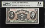 CANADA. Bank of Nova Scotia. 5 Dollar, 1935. CH# 550-36-02. PMG Choice About Uncirculated 58.