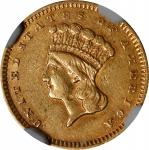 1859-S Gold Dollar. AU Details--Obverse Damage (NGC).