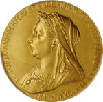 GREAT BRITAIN. Victoria Diamond Jubilee Gold Medal, 1897. London Mint. PCGS MATTE SPECIMEN Genuine--