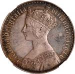 1847年英女皇像一圆银样币。伦敦造币厂。GREAT BRITAIN. Gothic Crown, 1847 Year UNDECIMO. London Mint. Victoria. NGC PRO