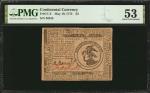 CC-3. Continental Currency. May 10, 1775. $3. PMG About Uncirculated 53.