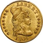 1804 Capped Bust Right Half Eagle. BD-6. Rarity-5. Small/Large 8. MS-61 (PCGS).