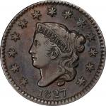 1827 Matron Head Cent. N-11. Rarity-1. Very Fine.
