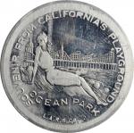 Undated (1933) Santa Monica Breakwater. Uniface Reverse Die Trial. HK-687, var. Aluminum. Mint State
