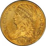 1810 Capped Bust Left Half Eagle. Bass Dannreuther-2. Small Date, Small 5. Rarity-6. Mint State-62 (
