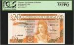 GIBRALTAR. Government of Gibraltar. 20 Pounds, 1986. P-23c. PCGS Currency Choice About New 58 PPQ.