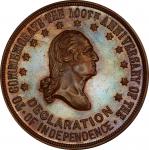 Circa 1876 Sheldon Family Arms medal. Musante GW-881, Baker-641. Copper. MS-64 BN (PCGS).
