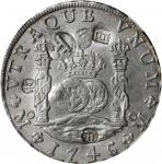 East Asia - Mexico. 8 Reales, 1746-Mo MF. Mexico City Mint. Philip V. NGC Unc Details--Chopmark.