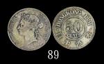 1891年香港维多利亚银币半圆，稀品1891 Victoria Silver Half Dollar (Ma C33). Rare. PCGS VF25 金盾