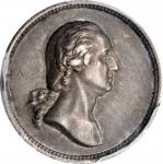 1799 (ca. 1862) Presidential Medalet. Paquet P Obverse, Third Wreath Reverse. Silver. 19 mm. Musante