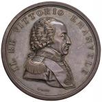 Savoy Coins. Vittorio Emanuele I (1802-1821) Medaglia premo senza data per il miglioramento delle ra