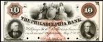 Philadelphia, Pennsylvania. The Philadelphia Bank. May 2, 1859. $10. Choice Uncirculated. Proof.