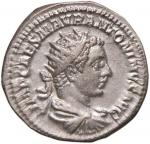 Roman coins Empire. Elagabalo (218-222) Antoniniano - Busto radiato a d. - R/ Marte andante a destra