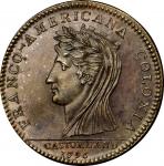 1796 (i.e. 1845-1860) Castorland Medal. Copper. Breen-1067, W-9170. Original obverse, copy reverse. 
