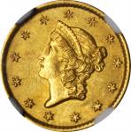 1850-O Gold Dollar. MS-61 (NGC).