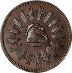 1836 First Steam Coinage Medal. By Christian Gobrecht. Julian MT-21. Mar 23/Feb 22 Date. Bronzed Cop