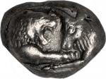 LYDIA. Kroisos, 561-546 B.C. AR Double Siglos or Stater (10.61 gms). NGC EF, Strike: 5/5 Surface: 4/