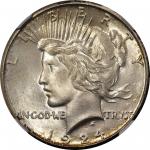 1924-S Peace Silver Dollar. MS-66 (NGC).