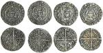 Henry VII (1485-1509), Halfgroats (4), Canterbury, King and Archbishop Morton jointly, type IIIC (3)