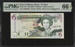 1994年东加勒比中央银行5元。EAST CARIBBEAN STATES. Eastern Caribbean Central Bank. 5 Dollars, ND (1994). P-31k. 