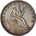 1869 Liberty Seated Half Dollar. WB-101. AU Details--Cleaned (PCGS).