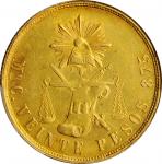 MEXICO. 20 Pesos, 1870-Mo C. Mexico City Mint. PCGS MS-61 Gold Shield.