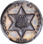 1873 Silver Three-Cent Piece. Proof-64 (PCGS).