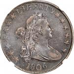 1806 Draped Bust Half Dollar. O-125, T-14. Rarity-5. EF Details--Whizzed (NGC).