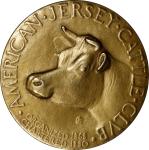 1922 American Jersey Cattle Club Award Medal. Struck by Medallic Art Company. Harkness Nat-80. Gold.